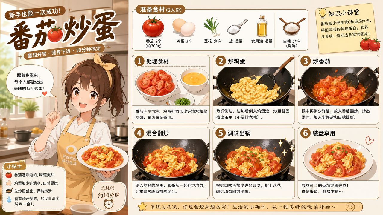 抖音揭秘美食动漫教程·家常菜动漫演示