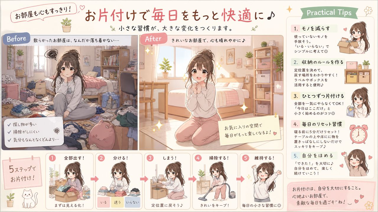 抖音揭秘生活动漫分享·整理收纳技巧